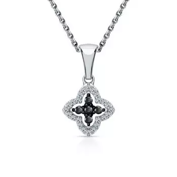 Серебряная подвеска с фианитами и шпинелями природными