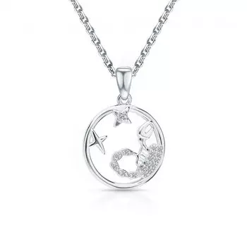 Серебряная подвеска с фианитами Скорпион