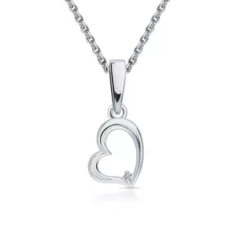 Серебряная подвеска с фианитом