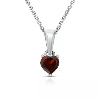 Серебряная подвеска с гранатами природными