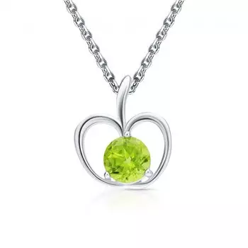 Серебряная подвеска с хризолитом