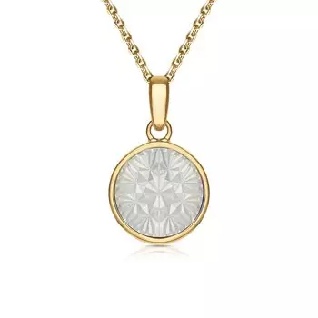 Серебряная подвеска с мозайкой из природного перламутра