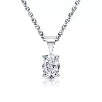 Серебряная подвеска с муассанитом