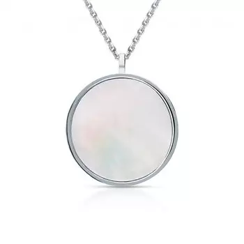 Серебряная подвеска с перламутром природным