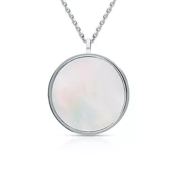 Серебряная подвеска с перламутром природным