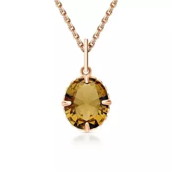 Серебряная подвеска с султанитом синтетическим