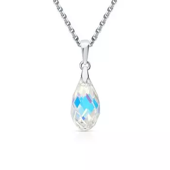 Серебряная подвеска с ювелирными кристаллами