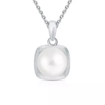 Серебряная подвеска с жемчугом