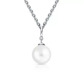 Серебряная подвеска с жемчугом