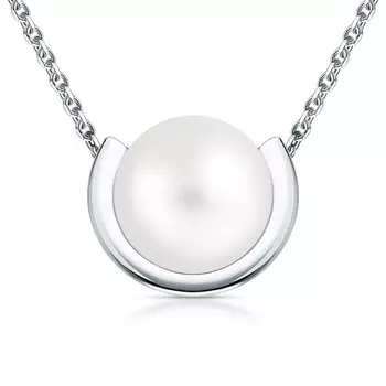 Серебряная подвеска с жемчугом