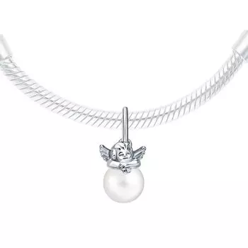 Серебряная подвеска с жемчугом