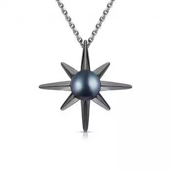 Серебряная подвеска с жемчугом природным