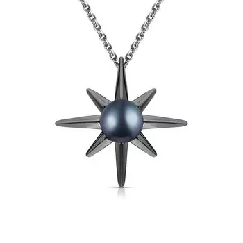 Серебряная подвеска с жемчугом природным