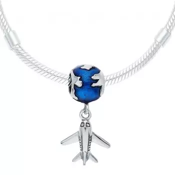 Серебряная подвеска - шарм с эмалью