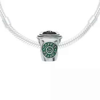 Серебряная подвеска - шарм с эмалью