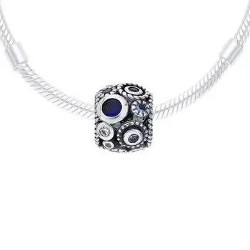 Серебряная подвеска - шарм с фианитами