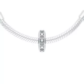 Серебряная подвеска - шарм с фианитами