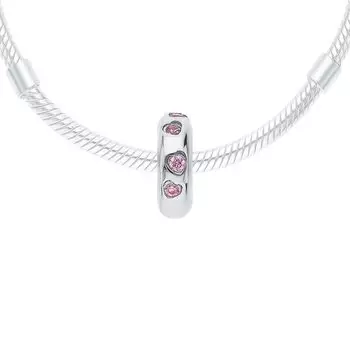 Серебряная подвеска - шарм с фианитами