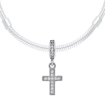 Серебряная подвеска - шарм с фианитами