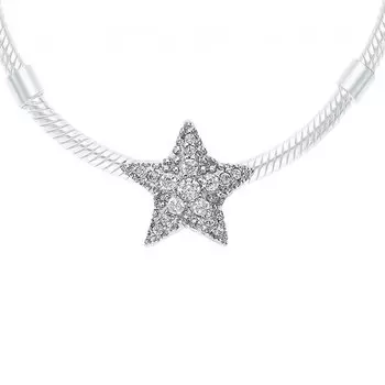 Серебряная подвеска - шарм с фианитами