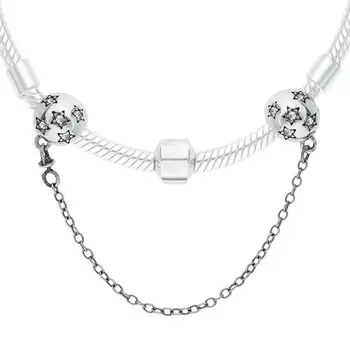 Серебряная подвеска-шарм с фианитами