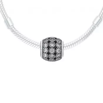 Серебряная подвеска - шарм с фианитами