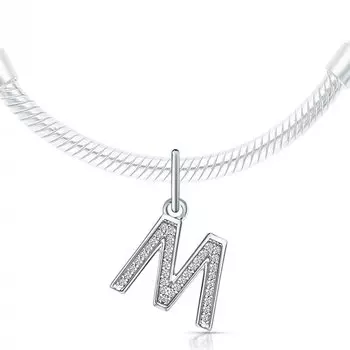 Серебряная подвеска - шарм с фианитами