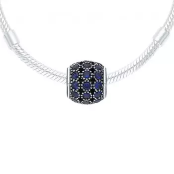 Серебряная подвеска - шарм с фианитами