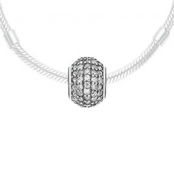 Серебряная подвеска - шарм с фианитами