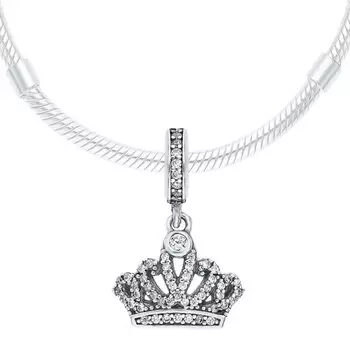 Серебряная подвеска - шарм с фианитами