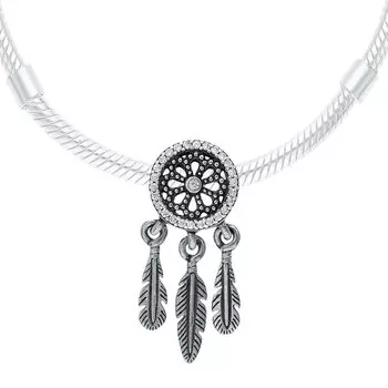 Серебряная подвеска - шарм с фианитами