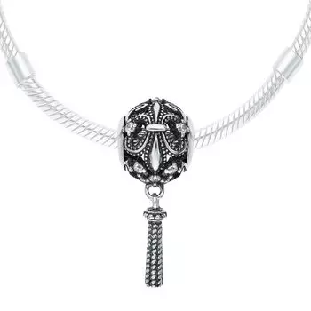 Серебряная подвеска - шарм с фианитами