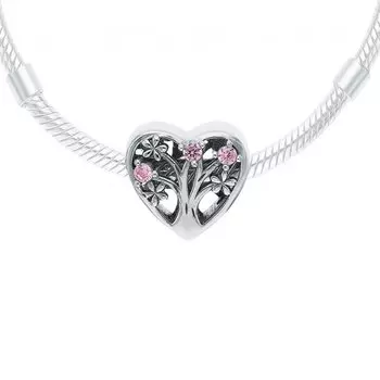 Серебряная подвеска - шарм с фианитами