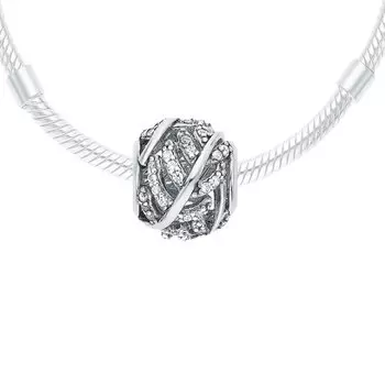 Серебряная подвеска - шарм с фианитами