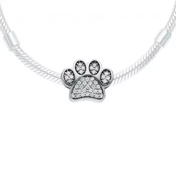 Серебряная подвеска - шарм с фианитами