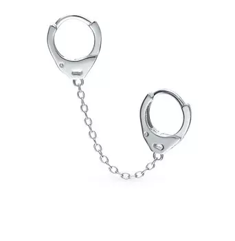 Серебряная серьга