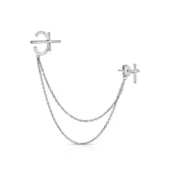 Серебряная серьга