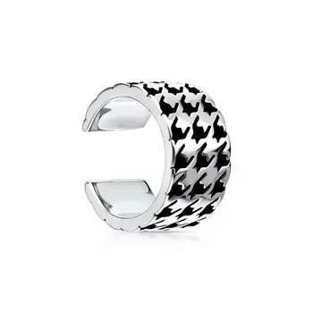 Серебряная серьга с эмалью