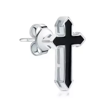 Серебряная серьга с эмалью