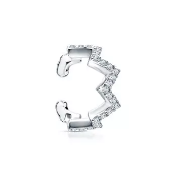 Серебряная серьга с фианитами