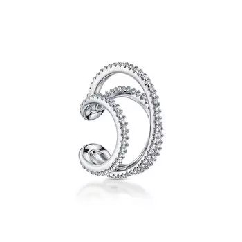 Серебряная серьга с фианитами