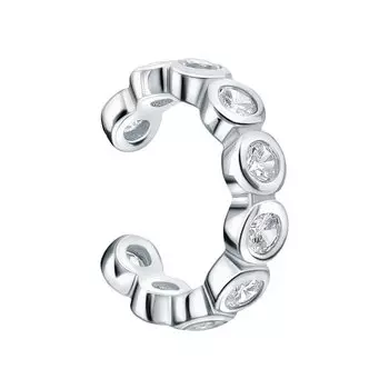 Серебряная серьга с фианитами