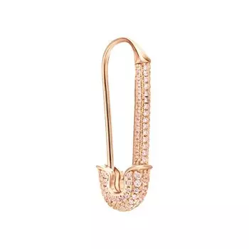 Серебряная серьга с фианитами