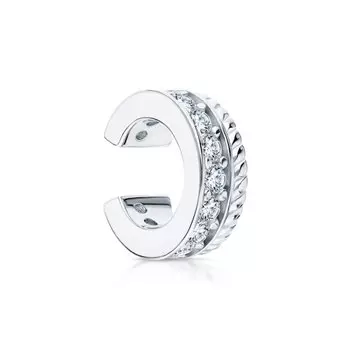 Серебряная серьга с фианитами