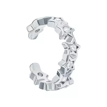 Серебряная серьга с фианитами