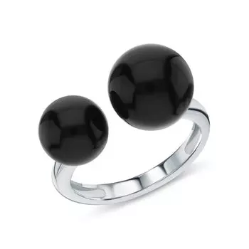 Серебряное кольцо с агатами природными