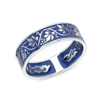 Серебряное кольцо с эмалью