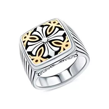 Серебряное кольцо с эмалью