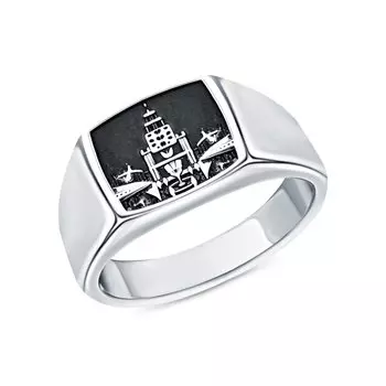 Серебряное кольцо с эмалью