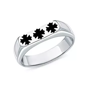 Серебряное кольцо с эмалью